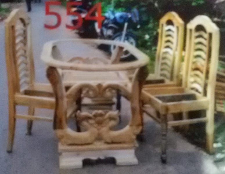 Peacock Dinning table with 4 tables